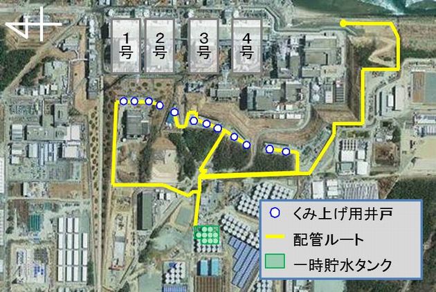 地下水バイパスの配置図
