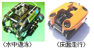 水中で原子炉の漏えい箇所を調査するロボット写真