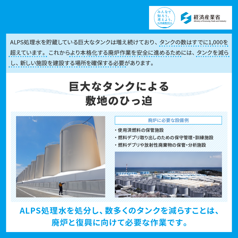 巨大なタンクによる敷地のひっ迫