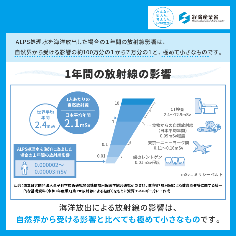 １年間の放射線の影響