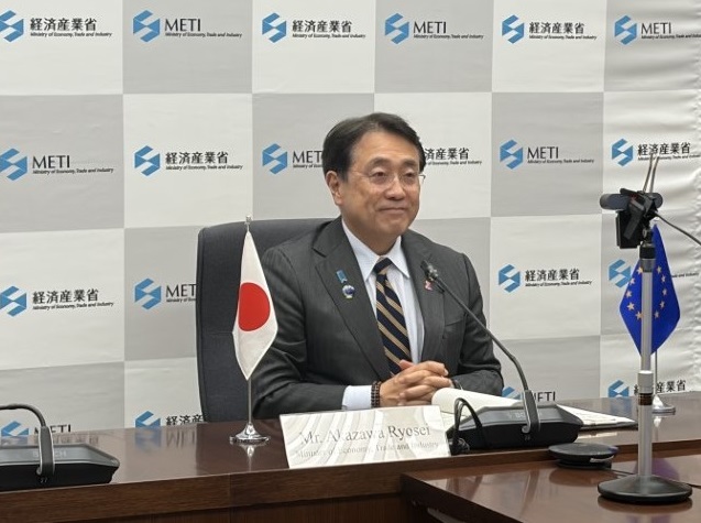 赤澤経済産業大臣がセジュルネ欧州委員会上級副委員長とオンライン会談