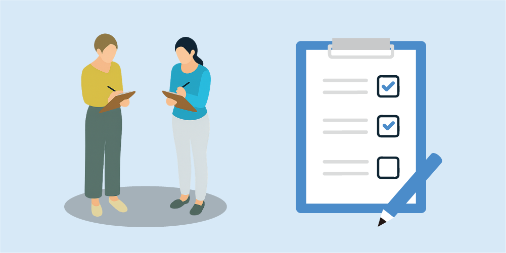 アンケートに答える人のイラスト