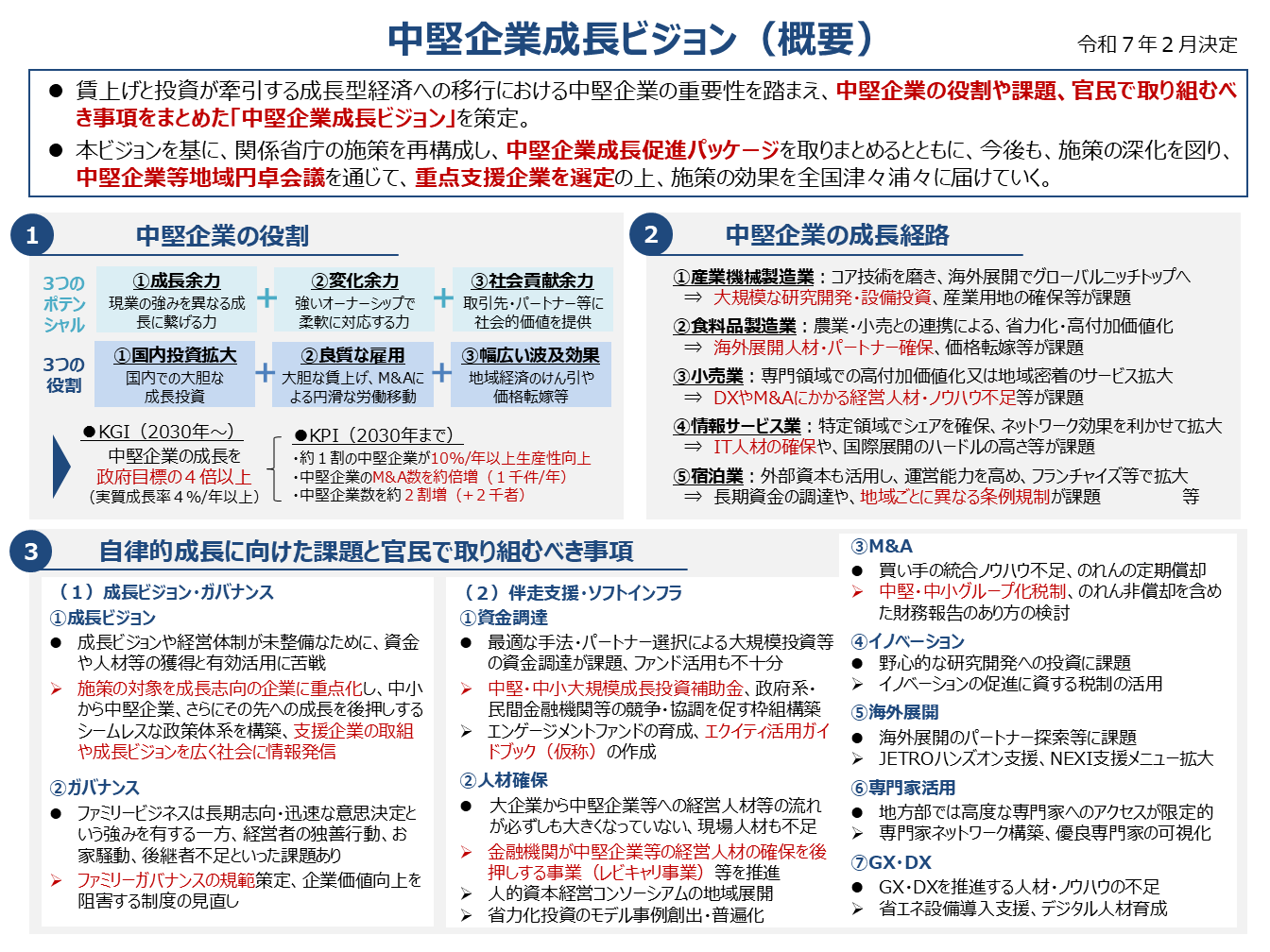 中堅企業成長ビジョン(概要)