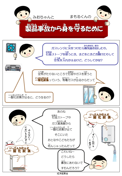 みおちゃんとまもるくんの製品事故から身を守るために