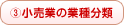 小売業の業種分類