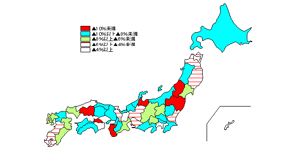 第50図　都道府県別の小売業の年間販売額(11年/9年)